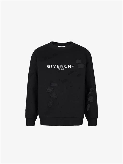 givenchy sweatshirt women|givenchy destroyed sweatshirt.